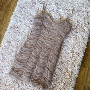 NWT Copper Closet Haute Monde Tan Dress Size Large